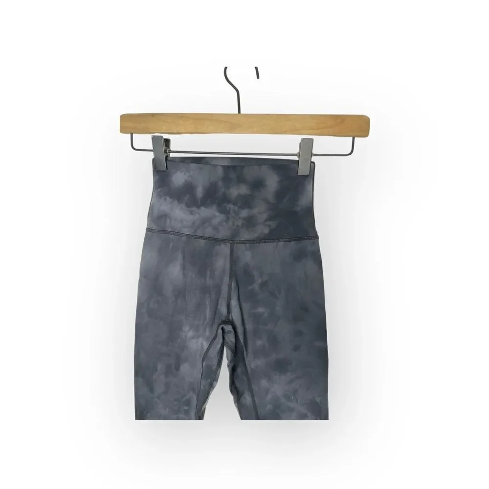 ZYIA Active High Rise Grey Tie Dye Naked Feel Leggings - Size 2